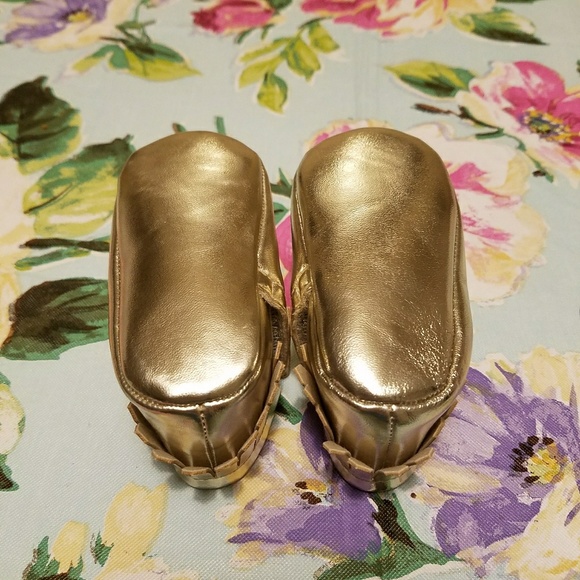 Gymboree Gold Crib Shoes, size 2 - Picture 5 of 6
